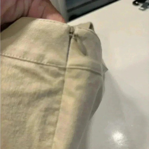 Lafayette 148 women’s bleeker pants khaki color side zip size 10 - Picture 8 of 9
